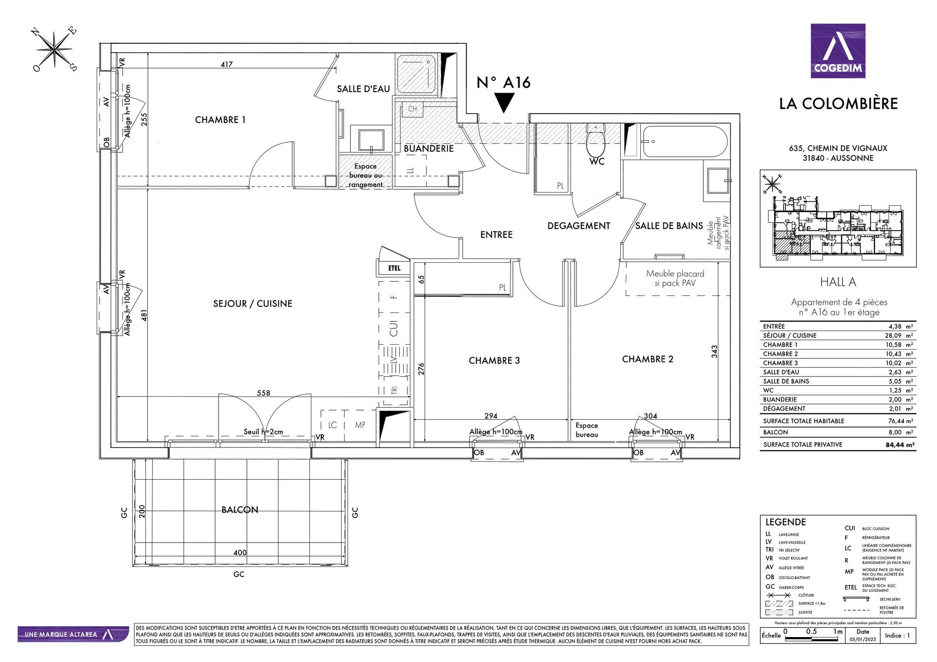Appartement nu à louer
