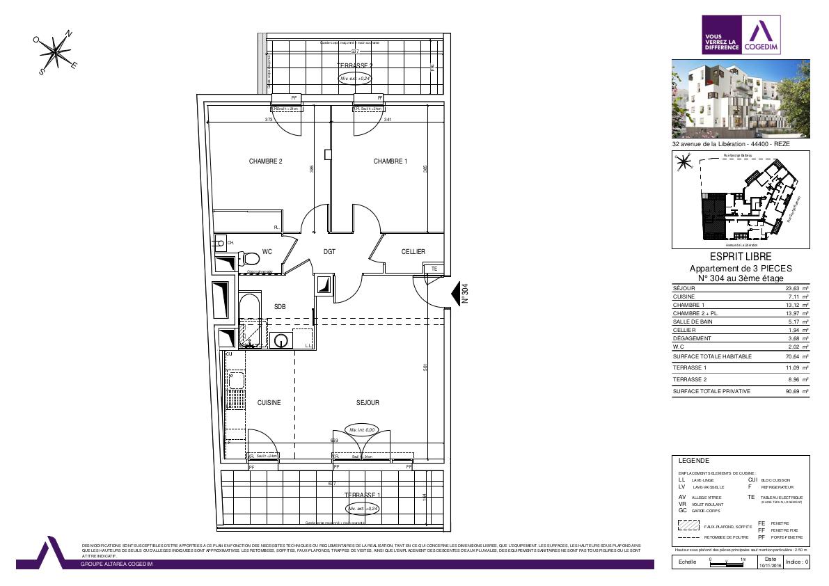 Appartement nu à louer